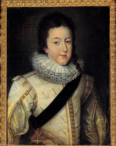 Portræt af Ludvig XIII, konge af Frankrig og Navarra (1601-1643) ved hans ægteskab i 1616 (h s/t 0,64 x 0,44) efter Frans Pourbus Le Jeune (Francois (Franz) Porbus af Frans II Pourbus