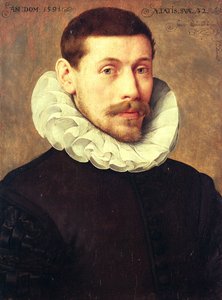 Portræt af en mand, 32 år af Frans II Pourbus