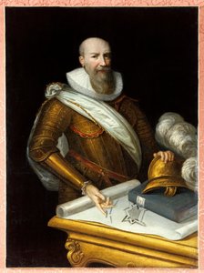 Portræt af den første hertug af Sully som forstander for fæstningsværker. Maximilian af Bethune, hertug af Sully af Frans II Pourbus