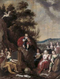 Musekoncert med Apollo af Frans II the Younger Francken