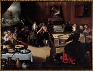 Det fortabte barn i kurtisanernes maleri af Frans (Francois (Franz) Pourbus l