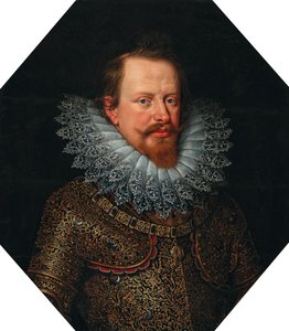 Portræt af Vincenzo Gonzaga 1562-1612, hertug af Mantua, tidligt i det 17. af Frans Pourbus the Younger