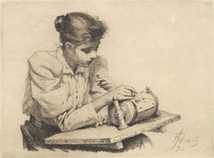 Kniplersken af Frans Schwartz