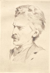 Portræt af xylograf F. Hendriksen af Frans Schwartz