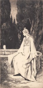 Prinsessen ved springvandet af Frans Schwartz
