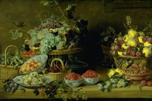 Stilleben med frugt på et bord af Frans Snijders