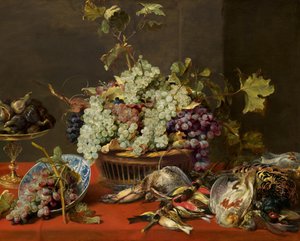 Stilleben med vindruer og vildt, ca. 1630.