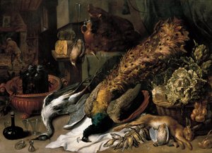 Stilleben med en vinkøler af Frans Snyders