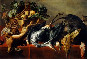 Stilleben med ibenholt kiste, 1600-tallet af Frans Snyders or Snijders