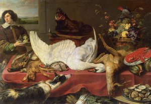 Stilleben med en svane af Frans Snyders
