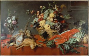 Stilleben med en frugtkurv af Frans Snyders or Snijders