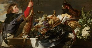 Stilleben med jæger, ca. 1615 af Frans Snyders or Snijders