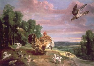 Høgen og Hønen af Frans Snyders or Snijders