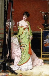Den grønne kimono, 1876 af Frans Verhas