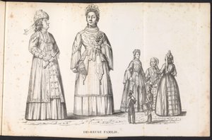 Kæmpefigurer i processionen til Saint Rumbold, 1825 Genbrugsfamilien (titel på objekt)