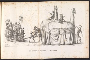 To kameler og lykkens hjul, 1825 The Kemels and the Wheel of Avantuer (titel på objekt)