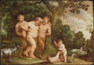 The Drunken Silenus (olie på panel)
