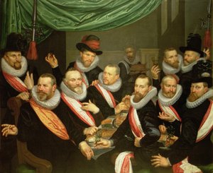 Banket for officerer og underordnede af civilgarden i San Jorge af Frans de Grebber