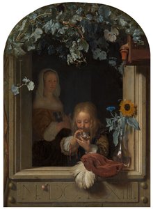 En dreng der blæser bobler, 1663