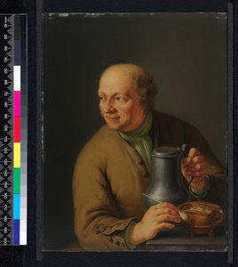 Mand med en tankard, 1739 af Frans van Mieris