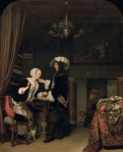 Kavaler i butikken, 1660