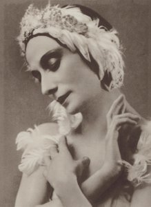 Pavlova i The Dying Swan (s/h-billede) af Frans van Riel