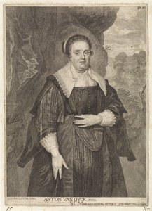 Portræt af en ukendt kvinde Theatrum Artis Pictoriae (serietitel) af Frans van Stampart