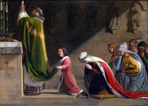 Sankt Ludmila og Sankt Wenzel under messen af Frantisek Tkadlik