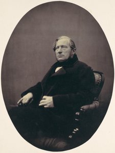 [Mand siddende i lænestol], 1850