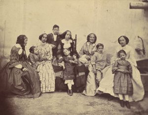[Ti medlemmer af Antoine-familien], 1850