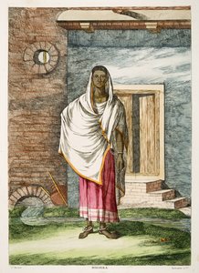 "Hidgra, en hermafrodit." I Hijrah. § 15, pl. 4, i bind 2 af Solvyns, B. 
