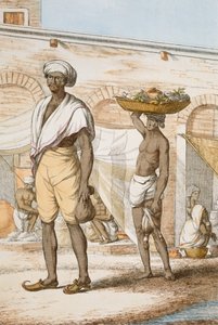 Hindu betjent eller køber af mad, fra 