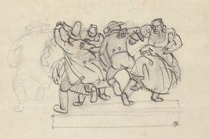 Studer til aflastning med dansende bønder af Franz Barwig d. Ä.
