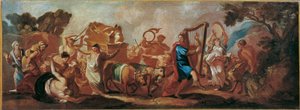 Overførslen af ​​Pagtens Ark af den syngende og dansende David af Franz Carl Remp