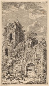 Fragment af den gamle bymur ved San Giovanni Laterano af Franz Edmund Weirotter