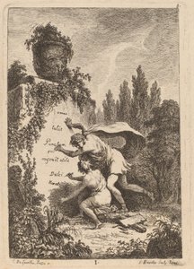 I Kommen til Rom: pl. 1 af Franz Edmund Weirotter after Étienne de Lavallée Poussin