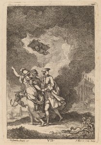 I Kommen til Rom: pl. 7 af Franz Edmund Weirotter after Étienne de Lavallée Poussin