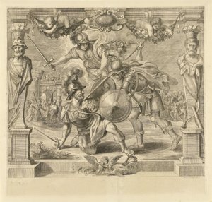 Achilles dræber Hector Historien om Achilleus (serietitel) af Franz Ertinger