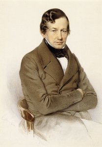 Portræt af Anton Diabelli, siddende halvlængde, 1842