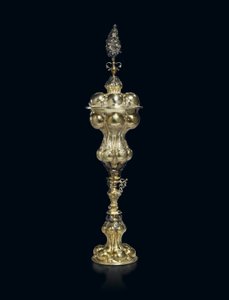 Pakkeforgyldt kop og låg, 1609-29 af Franz Fischer