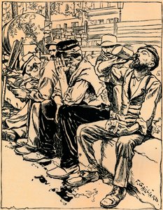 Arbejdere til middag, c1900 af Franz Gailliard
