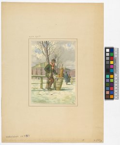 Bretzelbäck [brezel-sælger] foran Franzenstor ved Glacis af Franz Gerasch