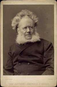 Henrik Ibsen, norsk dramatiker og digter, slutningen af det 19. eller begyndelsen af det 20. århundrede.