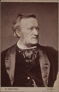 Portræt af komponisten Richard Wagner 1813-1883, før 1877. af Franz Hanfstaengl