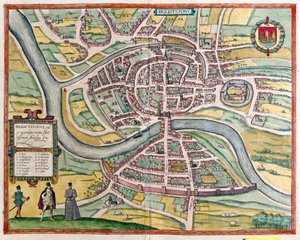 Bristol - Storbritannien (gravering af Franz Hogenberg