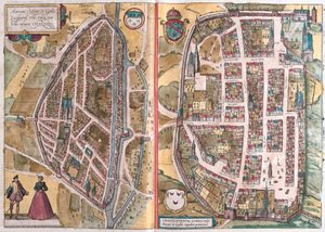 Chartres og Chateaudun, Frankrig (gravering af Franz Hogenberg