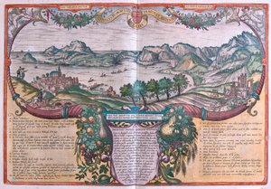 Baia-bugten (bær), Ischia og Pozzuoli, Italien (gravering af Franz Hogenberg