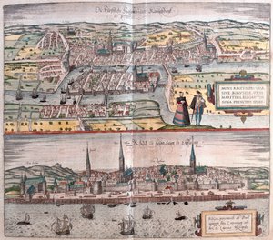 Kaliningrad, Rusland - Riga, Letland (gravering af Franz Hogenberg