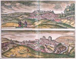 Lebrija og Setenil - Spanien (gravering af Franz Hogenberg