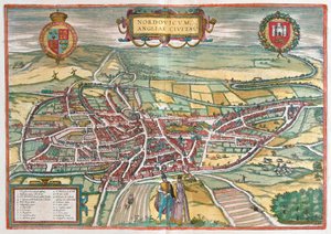 Norwich - Storbritannien (gravering af Franz Hogenberg